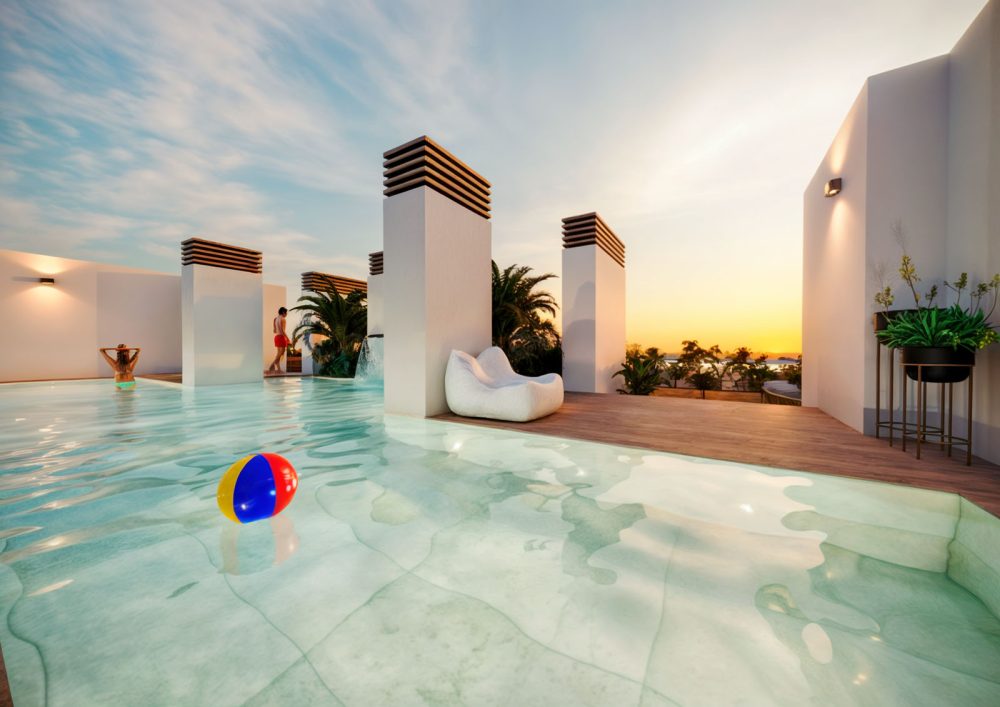 Renders exteriores: terraza y zona chill out