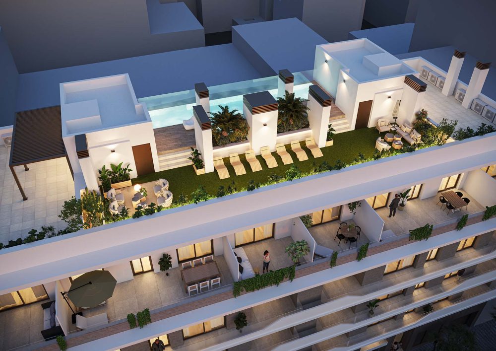 Renders antes de construir: promoción inmobiliaria en Alicante