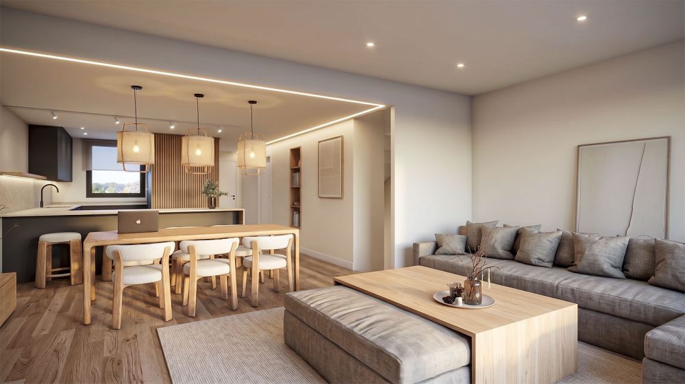 AP3D - Mejorar un render arquitectónico con IA: Modelo 3D realizado en SketchUp y renderizado con IA. 