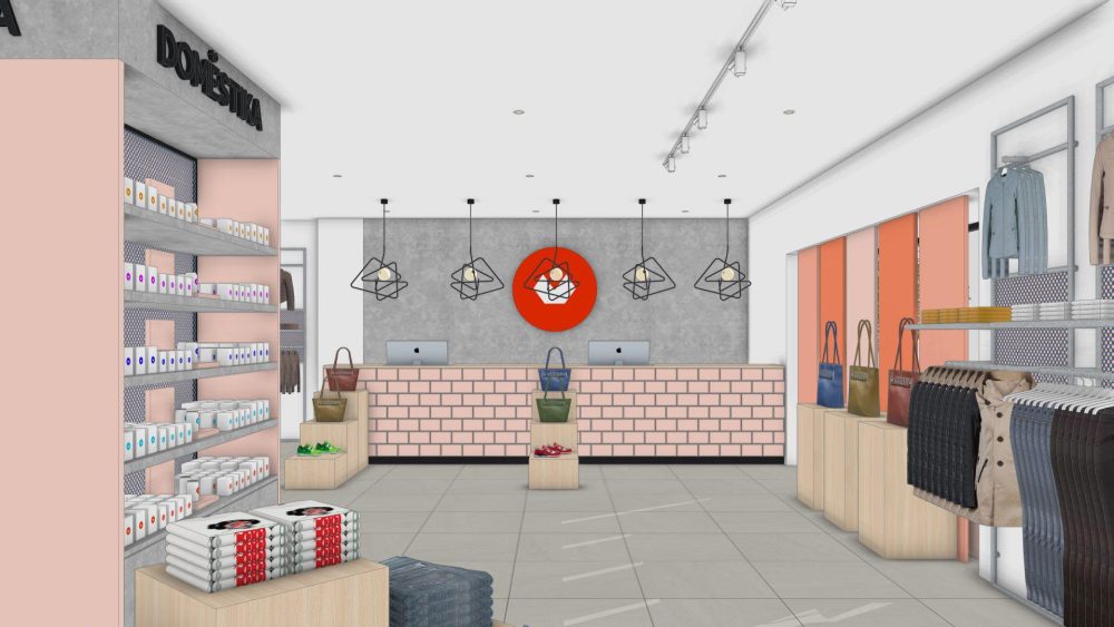 Creación de proyectos de interiorismo con SketchUp. Perspectiva interior del proyecto final del curso.