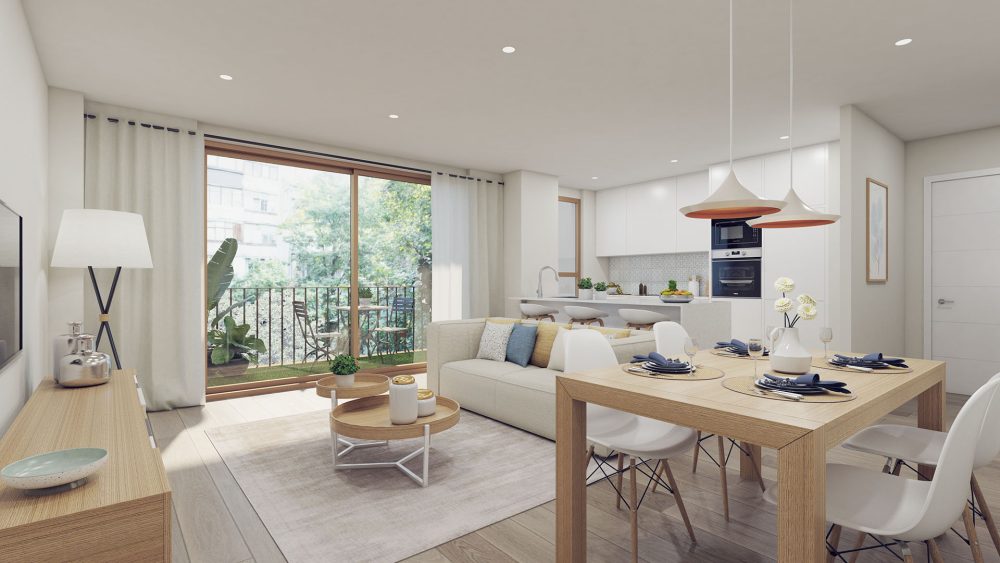 AP3D - Promoción inmobiliaria Les Baumes: Salón