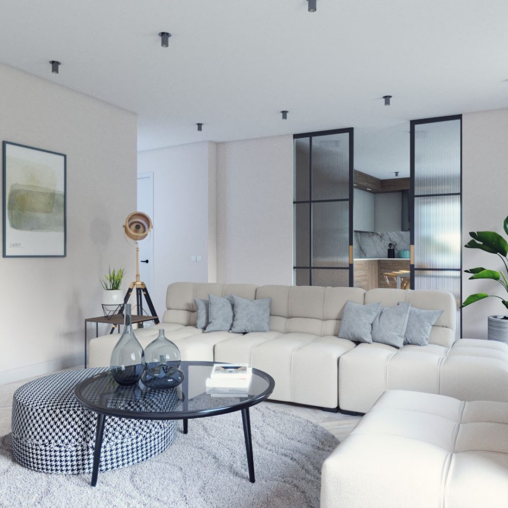 AP3D - Reforma de un apartamento familiar en Barcelona: Salón