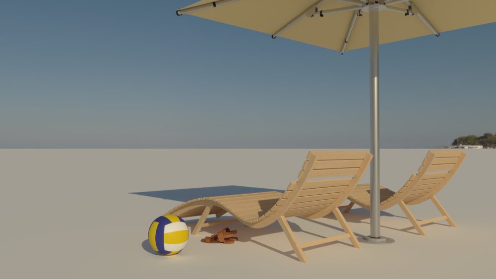 Material Wrapper en V-Ray para SketchUp: Render con el plano infinito