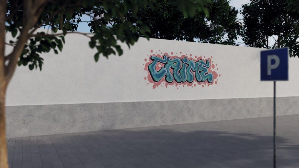 Decal: Pared con grafiti