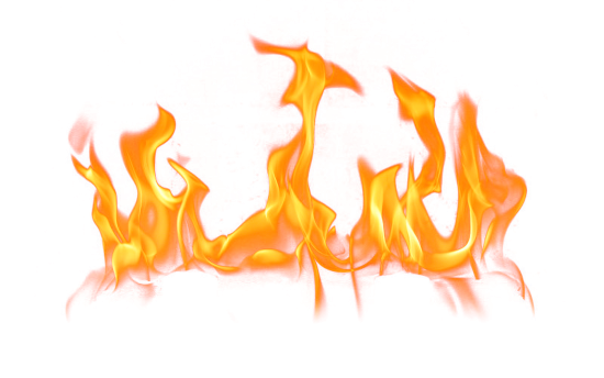 Imagen del fuego con fondo transparente