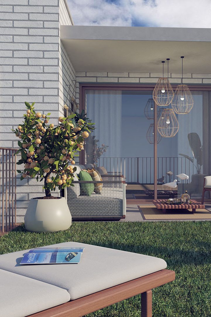 Renders exteriores: promoción inmobiliaria