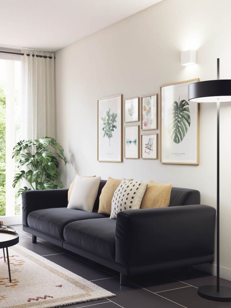 Render interior para una promoción inmobiliaria