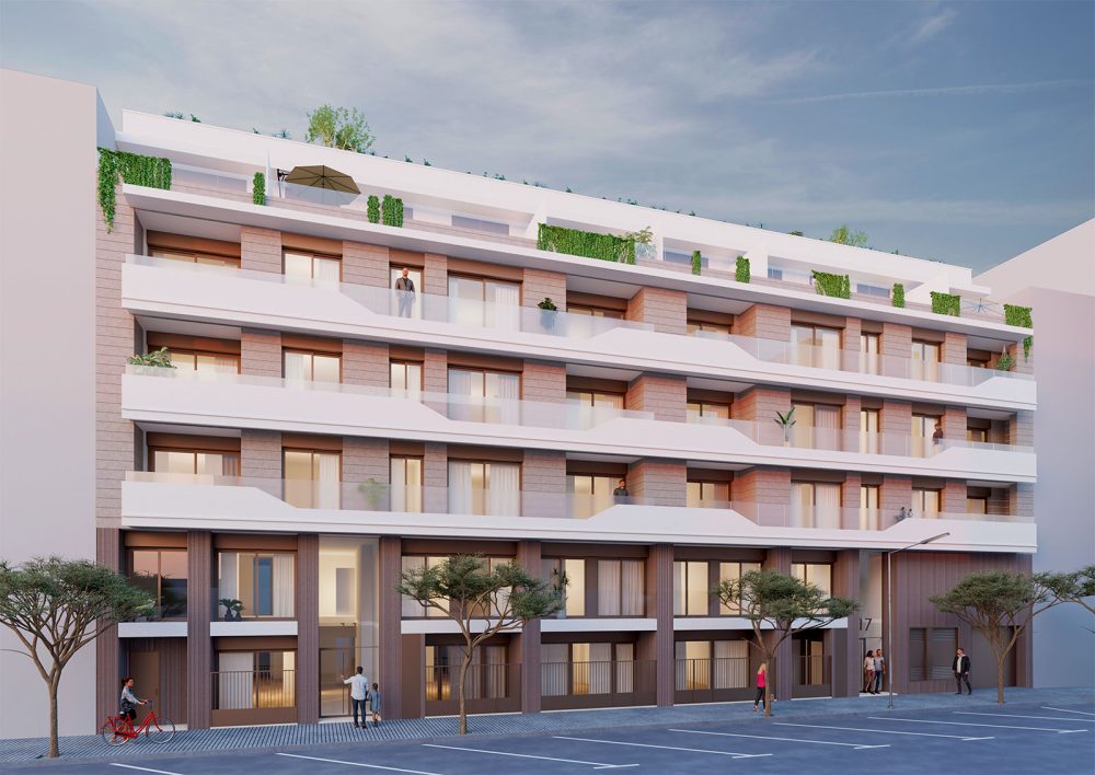 AP3D: Renders profesionales para una promoción inmobiliaria en Alicante - Render exterior diurno