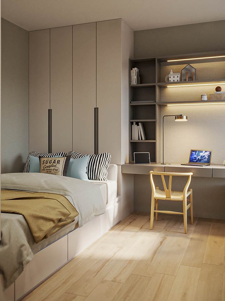 AP3D - Proyectos de interiorismo: Dormitorio juvenil