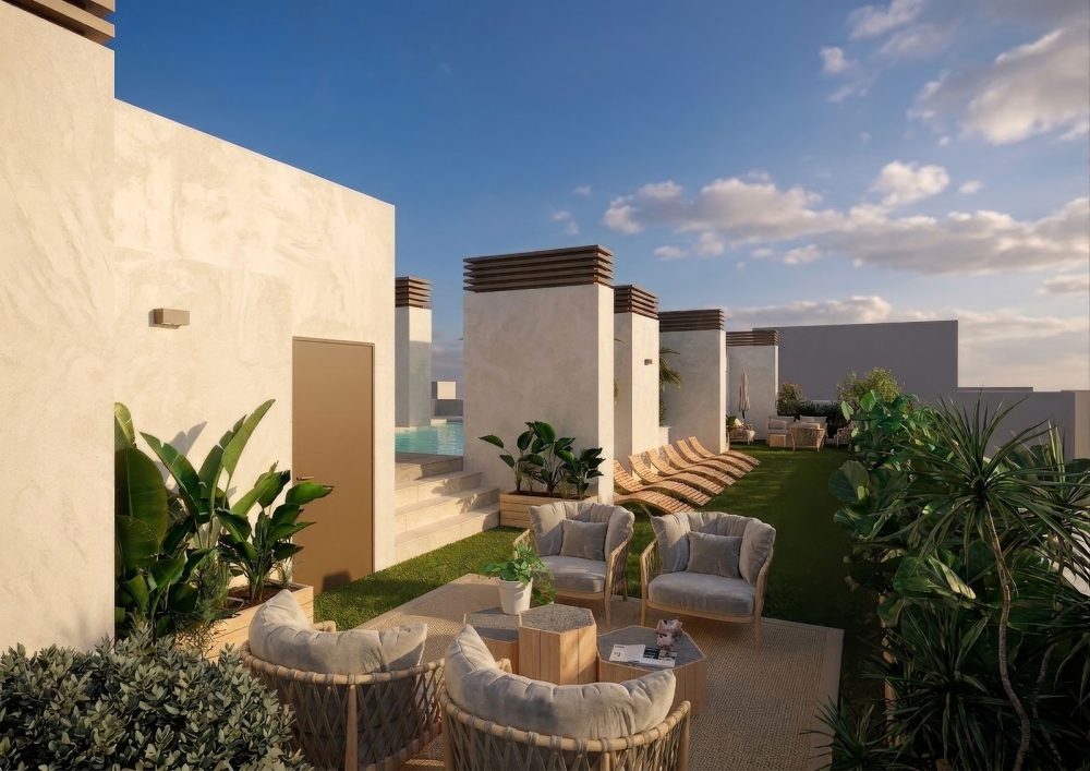 Render de la terraza chill out