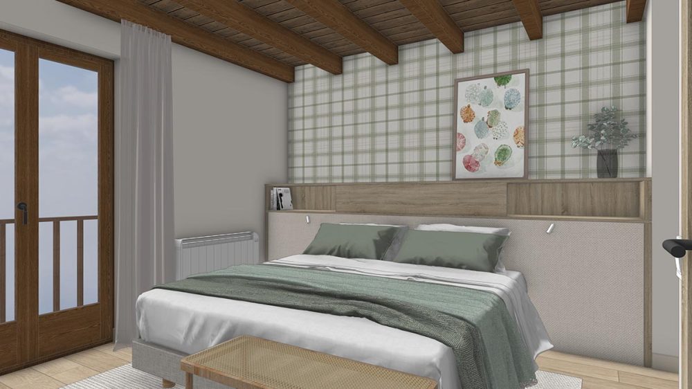 Escena del modelo 3D realizado en SketchUp.